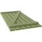 Ekena Millwork Americraft 6-Board (2 Batten) Wood Spaced Board-n-Batten Shutters w/ Z-Bar, ARW102SB623X77MGH, PR ARW102SB623X77MGH - alternate 3